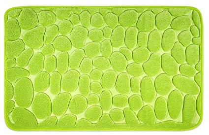 WohnDirect Tapis de Bain Mousse à mémoire de Forme antidérapant - Tapis de Bain 50 x 80 cm - Vert