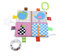 Baby tröstende Taggies Decke Ultraweiches Quadrat Plüsch Baby beschwichtigen Handtücher Cute Cartoon Kinderkrankheiten Tücher Beruhigende Schnuller Sicherheitsdecken Handtuch mit Beißring(#2)