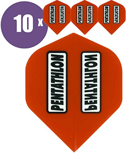 abcdarts Unisex Erwachsene Pentathlon Classic Dart Flights, Rot, Klassische EU