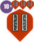abcdarts Unisex Erwachsene Pentathlon Classic Dart Flights, Rot, Klassische EU
