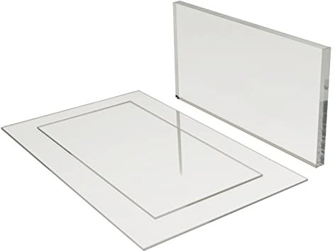 EH Design Acrylglas Platte – Eckige Zuschnitte nach Maß (100x200x4 mm) – UV-Beständig & Wetterfest – Transparent & Hochglänzend – Für DIY, Möbel & Terrarien – Made in DE