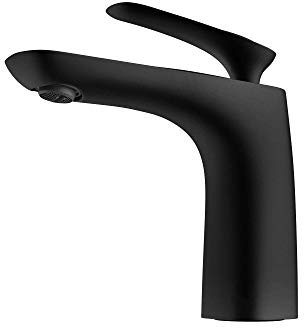 Mai & Mai Robinet Salle de Bain Mitigeur Noir Mat en Laiton Robinet pour Lavabo Vasque WAM-7201