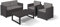 Allibert Loungeset Victoria Monaco mit Tisch Lyon anthrazit - Premium - Rattanoptik, wetterfest