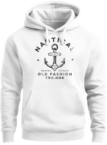 Neverless® Hoodie Herren Anker Motiv Nautical Kapuzen-Pullover Männer Fashion Streetstyle