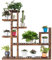 COSTWAY Pflanzenregal Blumenregal, Blumenständer Holz, Blumentreppe Garten, Pflanzentreppe mehrstöckig, Holzregal (7 Etagen / 120 x 25 x120 cm)