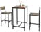 SoBuy Mesa Alta Cocina Taburetes Cocina Mesa Alta Plegable Cocina Isla Diseño Moderno Elegante Ahorro Espacio Fácil Montaje para Cocina Completa y Comedor Pequeño Robusta Madera 60x60x97cm OGT27-N