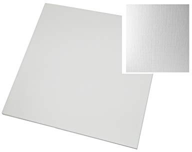 Craft UK 12 x 12 inch 300 gsm Card 2355 Leinenkarton, 30,5 x 30,5 cm, Weiß, Karton, Leinen, 12X12