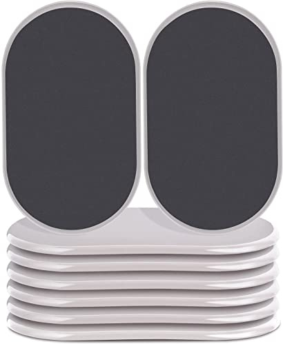 AIRUJIA Wiederverwendbare Möbelgleiter für Teppichoberflächen, schnelles und einfaches Bewegen von schweren Möbeln mit Möbelgleitern, oval,Beige, 8 Stück