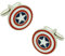 MasGemelos - Captain America Manschettenknöpfe aus Legiertem Stahl für Unisex-Erwachsene