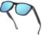 KALIYADI Lunettes de Soleil Homme Femme Polarisées Lunette de Soleil Classique Protection UV 400 (Noir Mat/Bleu)