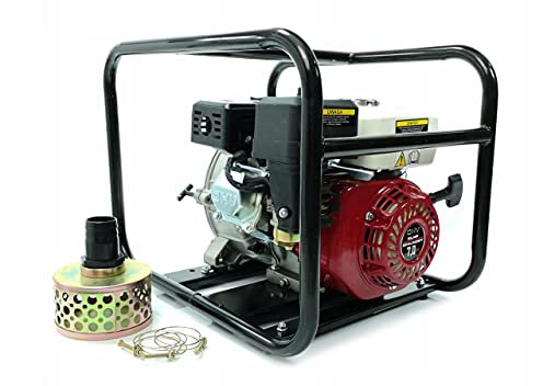 Motopompa a scoppio 2 Motore benzina 196cc 4 tempi 7 CV Prevalenza 26m Autoadescante Portata 30.000 Litri/ora