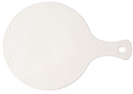 Teglie per Pizza Ceramica Pizza vassoio con manico Pala for la pizza rotondo bianco Pizza Service vassoio delle famiglie multi-funzione Cena Piastra forno fatti in casa pizza, pane, torte, torta Tegli