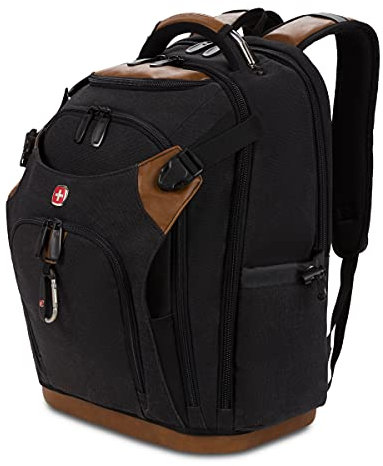 SwissGear Pack de travail, Toile noir/marron, Large, Pack de travail