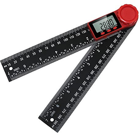 Mesee Digital Winkelsucher 0-360°(200mm), Digitales Winkelmesser, Digital LCD Angle Finder Lineal, Winkelmesser Digital Winkelschmiege für DIY Tischlerdekoration Mess Planwerkzeuge