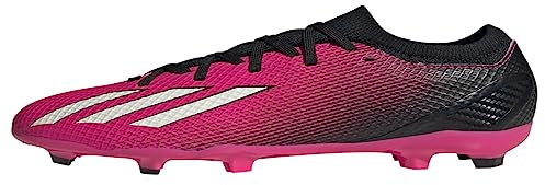 adidas Unisex-Adult X Speedportal.3 Firm Ground Soccer Shoe, Team Shock Pink/Zero Metallic/Black, 4 Big Kid