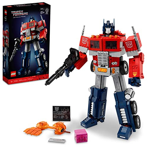 LEGO Optimus Prime 10302 Building Set for Adults; Build a Collectible Model of a Transformers Legend (1,508 Pieces), Standard