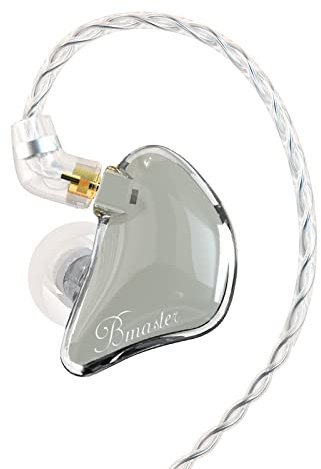 BASN Bmaster Triple Drivers in Ear Monitor Headphone with Two Detachable Cables Fit in Ear Suitable for Audio Engineer, Musician (Grey)