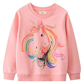 Småbarn flicka pojke sweatshirts byxor kostym fleece huvtröja toppar jacka kappa bomull vardag barn vinter varma långärmade kläder, Gt25#pinkunicorn, 2T