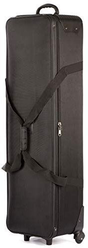 BOLLUMA Photo Studio Equipment Trolley Carry Bag Case 130x38x30cm / 51x14.9x11.8, Padded Wheeled Portable for Tripod Light Stand Strobe Flash Video Photography Accessories