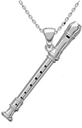 Joyara Sterling Silber 925 3D Block Flöte Musik Anhänger Halskette (Verfügbare Kettenlänge 40cm - 45cm - 50cm - 55cm) 16