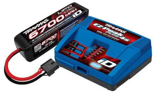 Traxxas Ladegerät 2981G + 1 x Lipo 4S 6700mAh 2890X Steckdose 2998G