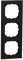 Schneider Electric MEG4030-3603 M-Pure Cadre de finition pour 3 prises Noir mat