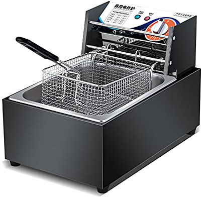 CHEMYO Friteuse électrique Commerciale 10L, friteuse Professionnelle à Induction pour Poisson, Fonction de contrôle de la température pour Un Usage Commercial et Domestique