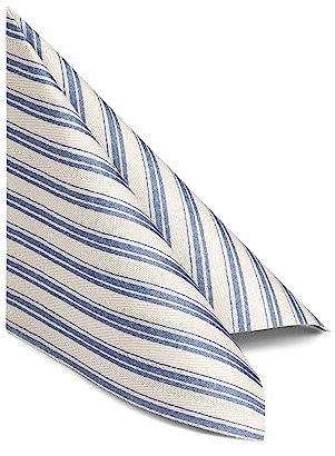 Airlaid-Servietten, Servietten stoffähnlich, trockenes Papier - Einweg-Tischservietten aus strapazierfähigem und praktischem Material - Servietten 40x40 50 Stück, blaues Streifenmuster