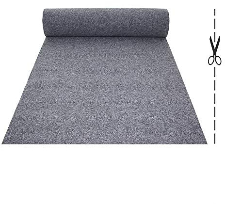 OLIVO.shop Rotolo Passatoia su Misura, Tappeto Moquette per Eventi 1x10 MT | Corsia allestimenti, cerimonie, battesimi, babyshower, sfilate, decorazione natalizia, antiscivolo, ROPAS GRIGIO