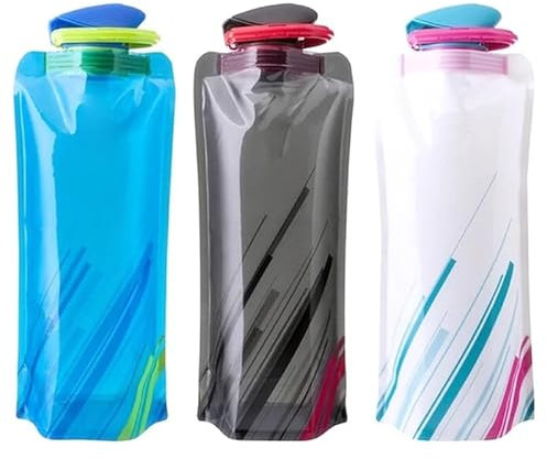 ZLXFT Bouteille D'eau Pliable,Reutilisable Gourde Souple Pliable,Bouteille D'eau Réutilisable Flexible Pliable,Portable Gourde Souple,pour randonnée, Aventures, Voyages