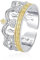 Crown Ring 'Fine 925 Sterling Silber Hochzeiten Engagements Anillos für Frauen Einstellbare Party Ringe Paar Ringe Hochzeit Luxus Schmuck für Frauen Geschenk