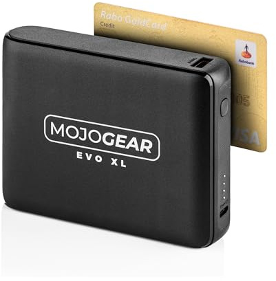 MOJOGEAR EVO XL Powerbank 20.000 mAh – Laden Sie 3 Geräte gleichzeitig – 2X USB C + USB A – Geeignet zum schnellen Laden von Smartphones/Handys/Smartwatches/Tablets und Anderen Geräten