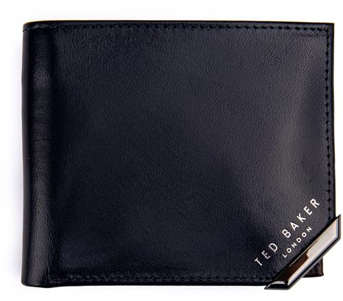 Ted Baker Herren Kornerr Metal Corner Bifold Coin Wallet Bi-Fold, Navy, Einheitsgröße