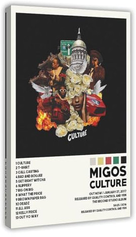 Yeepi Migos Poster, Kulturalbum, Leinwand, Poster, Schlafzimmer-Dekor, Sportlandschaft, Büro, Raumdekoration, Geschenk, Rahmen-Stil, 60 x 90 cm