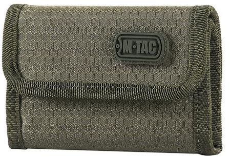 M-Tac Elite Gen.II Hex Militärisches Sport-Portemonnaie – Cordura® Hex 1000D Wasserdicht, Mehrfach-Fach für Scheine, Kartenschlitze & Visitenkarten, Klettverschluss, RFID-sicher, Ranger Green