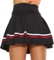ThreeH Athletische Röcke für Frauen Gym Golf Laufen Tennis Rock mit Taschen Ausgestellt Atmungsaktiv Sport Skorts Eingebautes Innenfutter Shorts Schwarz