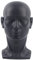 Qussse Männlich Modellkopf PVC Perückenkopf Schaufensterpuppe Kopf Mannequin Kopf für Perücken, Kopfhörer,Hüte, Schmuck (Mattschwarz)