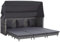 ZEYUAN Ausziehbares 3-Sitzer-Schlafsofa mit Dach, Gartenmöbel, Balkon Möbel, Balkon Lounge, Gartenlounge, Gartensofa, Loungemöbel, Sitzecke Balkon, Poly Rattan Grau