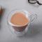 Tasses à Café en Verre en Forme de Cœur à Double Paroi Tasses à Thé Transparentes Isolées avec Poignée Tasses à Expresso en Verre Uniques pour Café Cappuccino Latte Lait(280 ml)