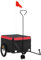 vidaXL Rimorchio da Bici Nero e Rosso 45 kg in Ferro