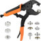 Ösenzangen-Set – Professionelle Ösenzange mit 300 Ösen (10 mm Durchmesser), magnetischer Ösenstanzer aus Kohlenstoffstahl,Ösenzange für Planen und Stoffe, geeignet für Leder,Gürtel,Markisen und Stoffe