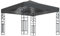 Willood Garten Pavillon mit LED-Lichterkette Anthrazit 3x3 m