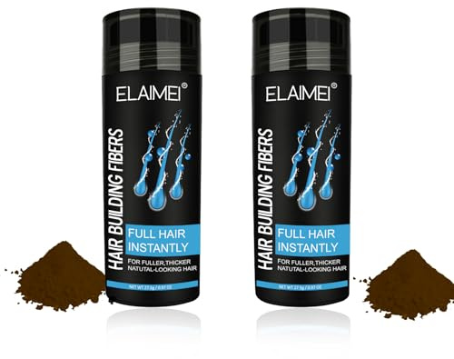 Hinourisha 2PCS Mittelbraun und Schwarz Haarpuder männer, Ansatzspray, Premium Schütthaar zur Haarverdichtung, Haarauffüller, Schütthaar, Hair fiber spray, haarverdichtungsspray, kaschierspray haare
