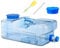 MagiDeal Réservoir d'eau de Camping, pichet de Stockage d'eau de 15 L avec Couvercle à vis, bidon d'eau avec Robinet pour randonnée, Barbecue d'urgence,