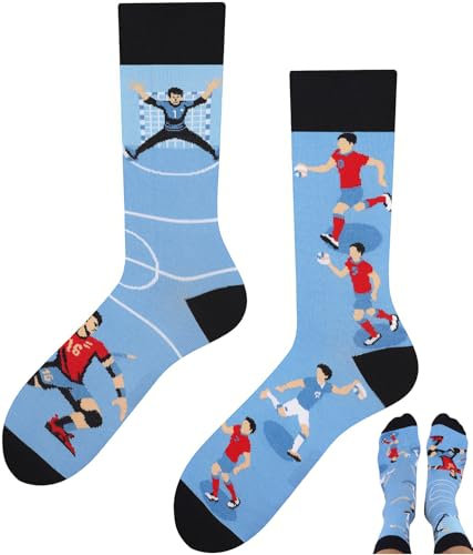 TODO Lustige Socken Handball Damen, Coole Socken mit Handball Motiv 35-38