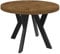 Dekori Möbel Runder Ausziehbarer Tisch für Esszimmer mit Holzbeinen, Pero, Loft-Stil, Skandinavische, Durchmesser Varianten: von 90 bis 220 cm (Eiche Lefkas/Schwarz, 90/190 cm)