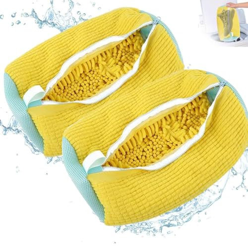 UieaMsio 2 Stück Wäschesack Schuhe, Waschbeutel Schuhe, Sneaker Wäschenetz, Langlebiger und wiederverwendbarer schuhbeutel waschmaschine für Waschmaschine und die Reise