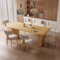 Hawthyhome Esszimmerstühle 6er Set, Holz Küchenstuhl Polsterstuhl Wohnzimmerstuhl Sessel mit Hartholzrahmen, Sitzfläche aus Leinen, für Esszimmer Küche Schminktisch Wohnzimmer, beige