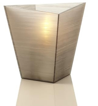 Lumea 1063 Tischlicht Illusion Copper | Modernes Windlicht inkl. Flüssigwachskerze und Stabfeuerzeug | Kerzenhalter aus Acryl | Brenndauer 40 Std. | Indoor & Outdoor geeignet, Höhe: 13 cm