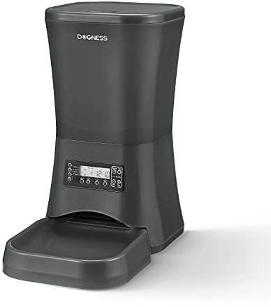 DOGNESS 9L Automatic Dog Feeders for Large Dogs, Automatic Dog Feeder with Timer Extra Large, Programmable Auto Pet Food Dispenser Feeder, Portion Control, Voice Recording, Battery and Plug-in Power